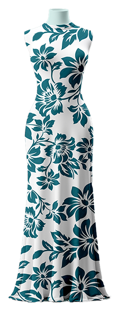 Dress mannequin with floral pattern