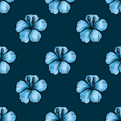 Blue Watercolor Flowers