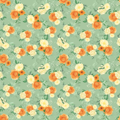 Floral Orange Garden