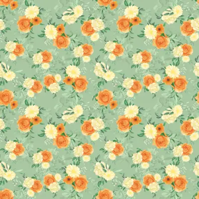 Floral Orange Garden