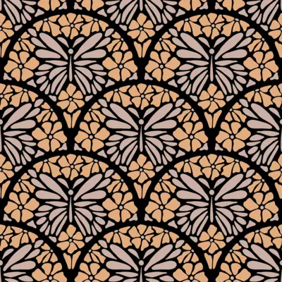 Floral Butterfly Motif