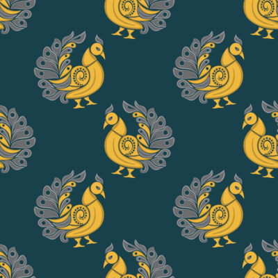 Stylized Peacock Motif