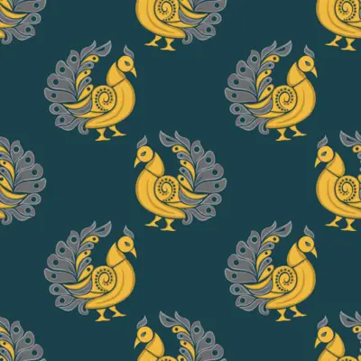 Stylized Peacock Motif