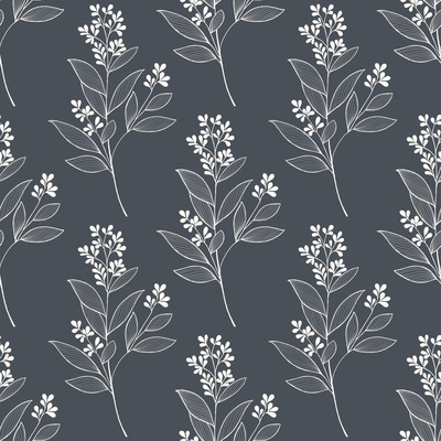 Deep Charcoal Botanical