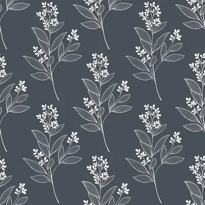 Deep Charcoal Botanical