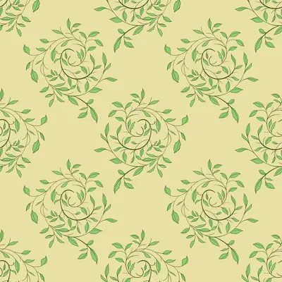 Lively Green Vine Swirl