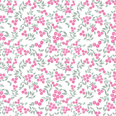 Fuchsia Blossom Trail On White