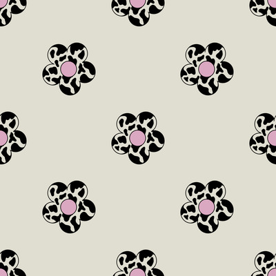 Cowprint Pop Blossom - Beige Base