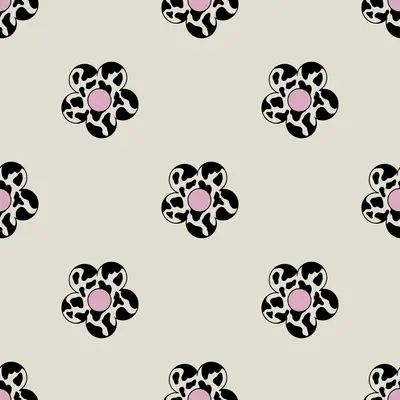 cowprint-pop-blossom-beige-base by fabzure