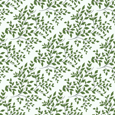 Leafy Breeze On White