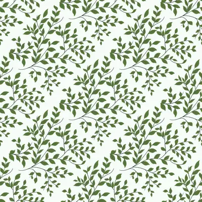 Leafy Breeze On White