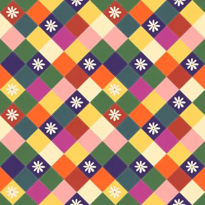 Cheerful Patchwork Daisy