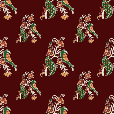 brown-rajawadi-kalamkari-birds by fabzure