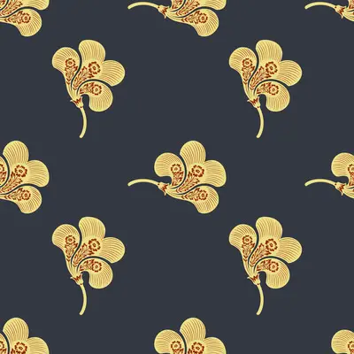 midnight-blue-regal-floral-motif by fabzure