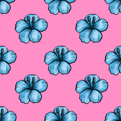 Blue Watercolor Flowers by 